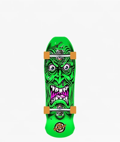 Santa Cruz Roskopp Face Green Reissue 9.5" Cruiser Skateboard Complete