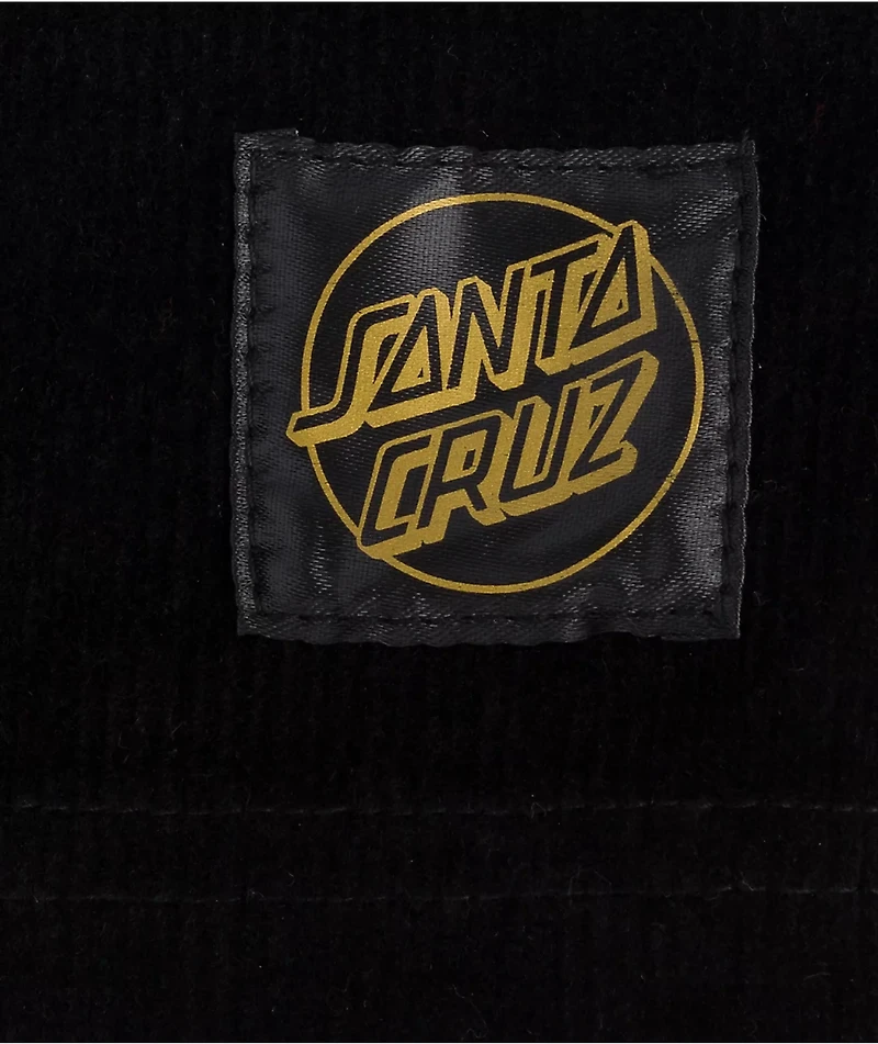 Santa Cruz Saga Pull On Black Corduroy Shorts