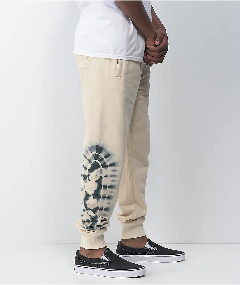 Santa Cruz Sand & Black Strip Dye Jogger Sweatpants