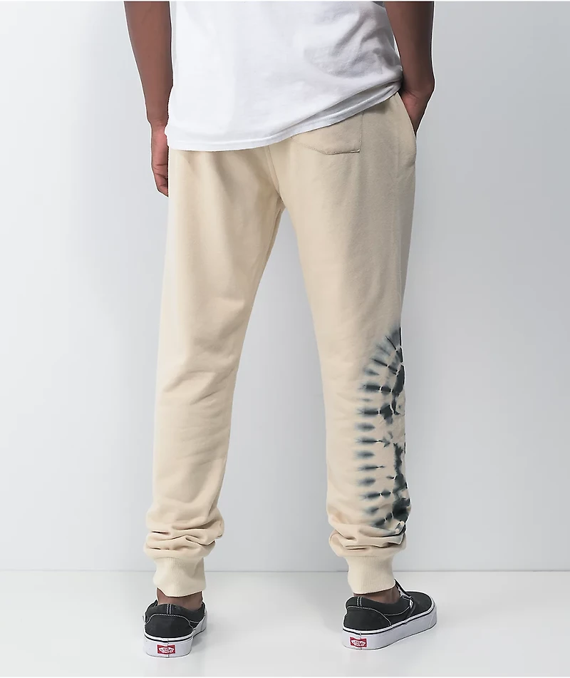 Santa Cruz Sand & Black Strip Dye Jogger Sweatpants