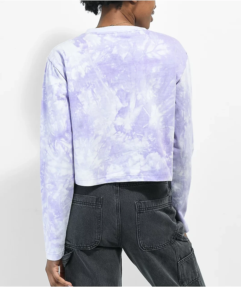 Santa Cruz Scorpio Purple Tie Dye Long Sleeve Crop T-Shirt