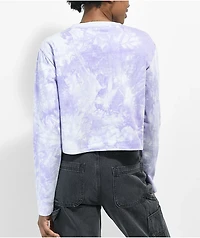 Santa Cruz Scorpio Purple Tie Dye Long Sleeve Crop T-Shirt