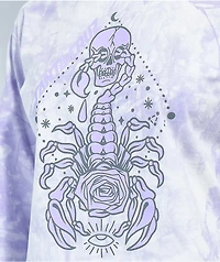 Santa Cruz Scorpio Purple Tie Dye Long Sleeve Crop T-Shirt