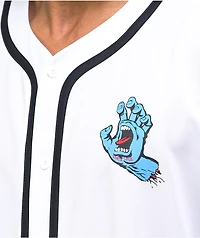 Santa Cruz Screaming Hand White Baseball Jersey