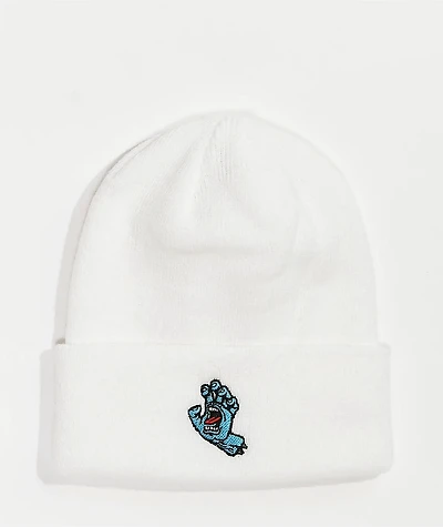 Santa Cruz Screaming Hand White Beanie