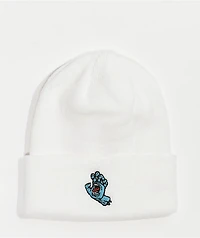 Santa Cruz Screaming Hand White Beanie