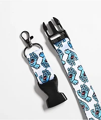 Santa Cruz Screaming Hand White Lanyard
