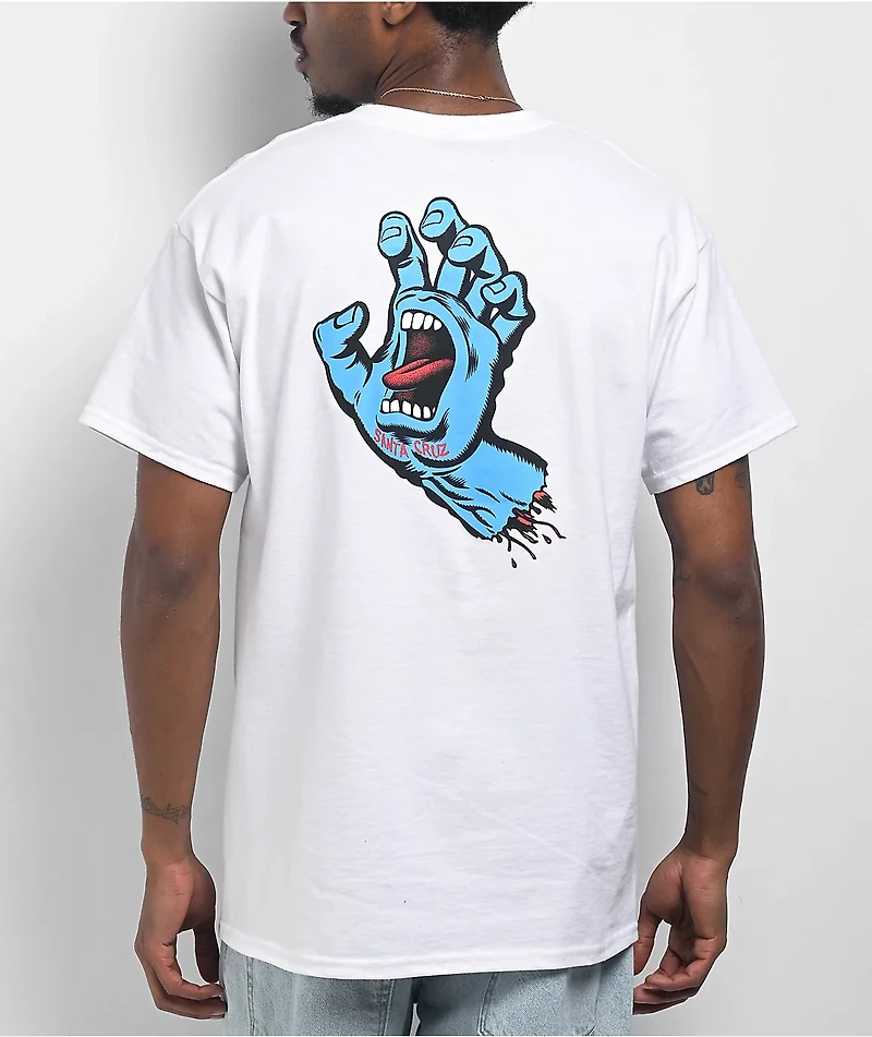 Santa Cruz Screaming Hand White T-Shirt