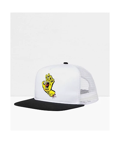 Santa Cruz Screaming Hand White Trucker Hat
