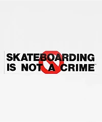 Santa Cruz Skateboarding Is Not A Crime Bumper Sticker