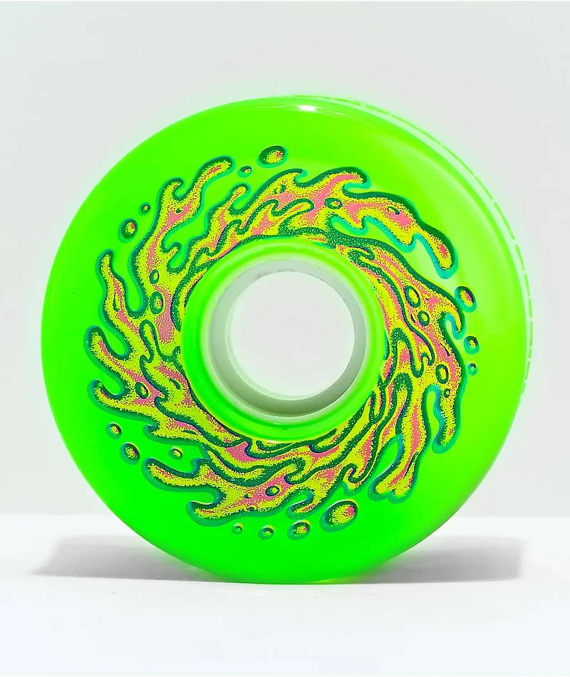 Santa Cruz Slime Balls OG 66mm 78a Translucent Green Cruiser Wheels
