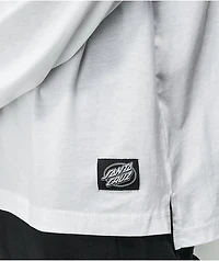 Santa Cruz Solid Stripe White Long Sleeve Polo Shirt