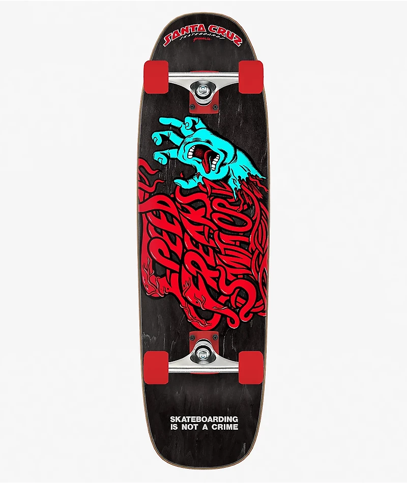 Santa Cruz Speed Freaks Hand Street 29" Cruiser Skateboard Complete
