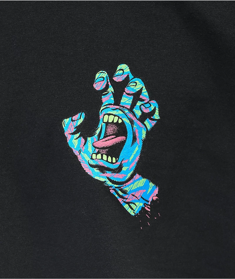Santa Cruz Spiral Strip Hand Black T-Shirt