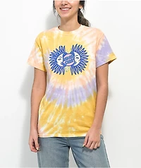 Santa Cruz Split Sun Yellow & Purple Tie Dye T-Shirt