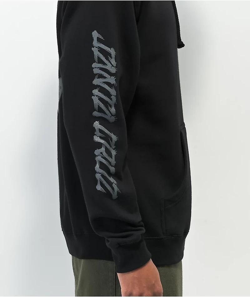 Santa Cruz Stipple Wave Dot Black Hoodie