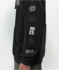 Santa Cruz Stipple Wave Dot Black Hoodie