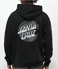 Santa Cruz Stipple Wave Dot Black Hoodie