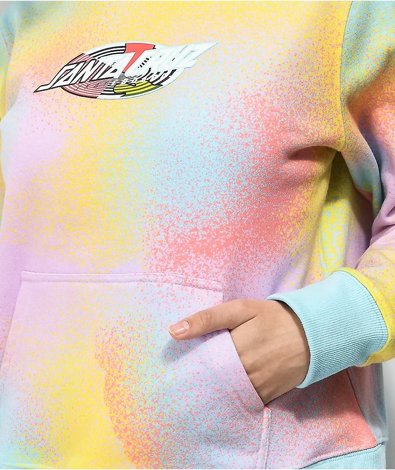 Santa Cruz Strange Oval Stripe Dot Tie Dye Crewneck Sweatshirt
