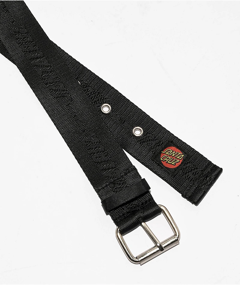 Santa Cruz Street Strip Black Grommet Belt