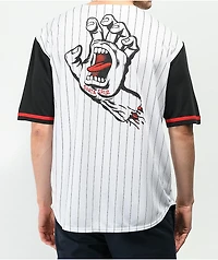 Santa Cruz Strip Outline White & Black Baseball Jersey