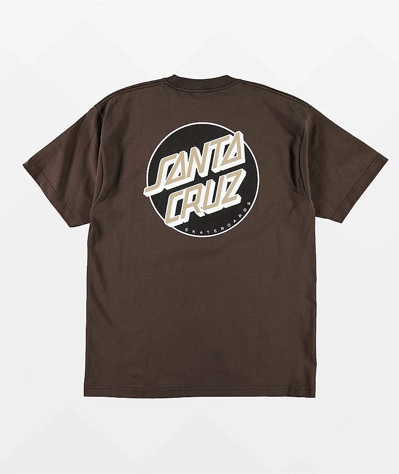 Santa Cruz Stripe Center Brown T-Shirt