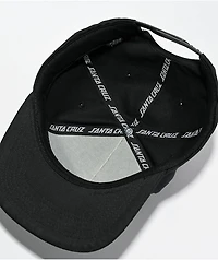 Santa Cruz Sun Down Ray Strip Black Snapback Hat