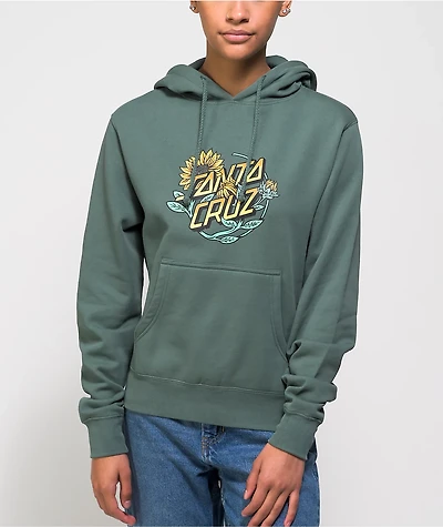 Santa Cruz Sunflower Dot Green Hoodie