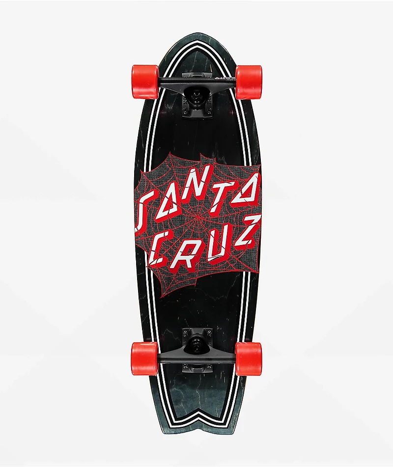 Santa Cruz Tangled Web 8.81" Shark Cruiser Skateboard Complete