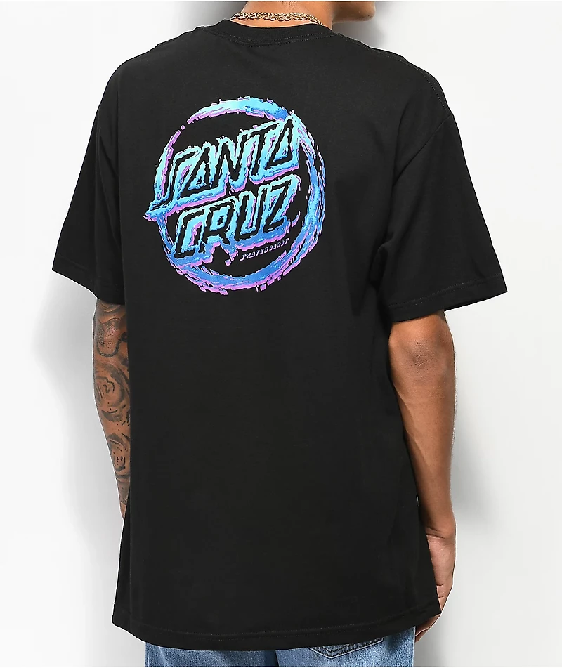 Santa Cruz Throwdown Dot Black T-Shirt