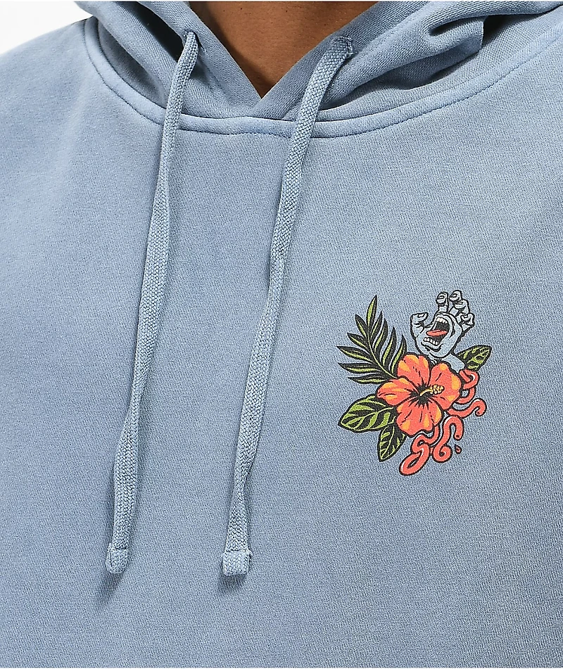 Santa Cruz Vacation Dot Blue Pigment Dyed Hoodie