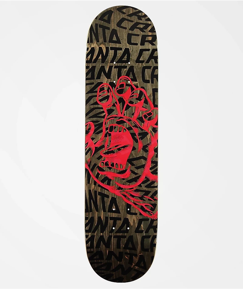 Santa Cruz Vortex Hand Hard Rock 8.25" Skateboard Deck