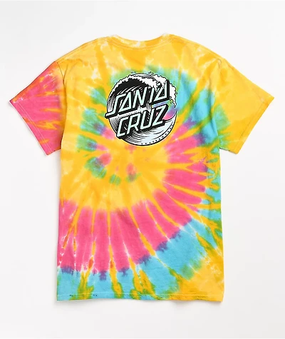Santa Cruz Wave Dot Aurora Tie Dye T-Shirt