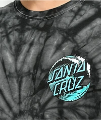 Santa Cruz Wave Dot Black Spider Tie Dye T-Shirt