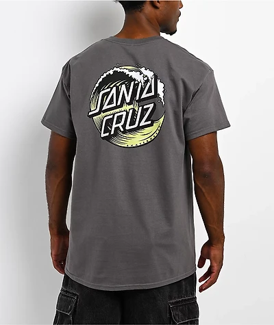 Santa Cruz Wave Dot Charcoal T-Shirt