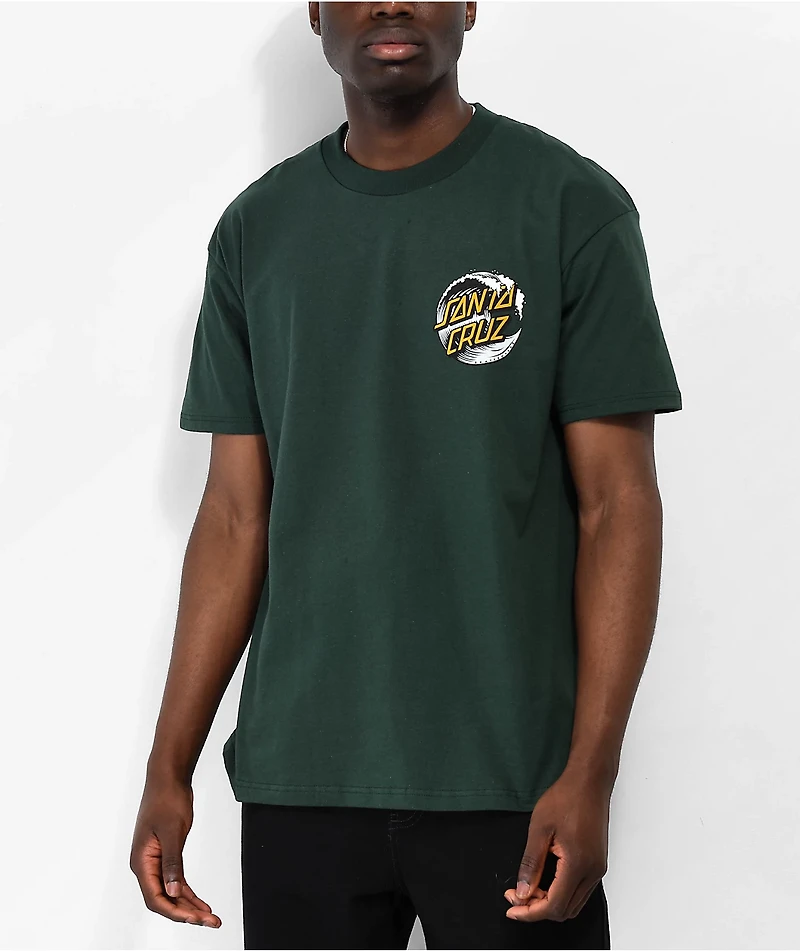 Santa Cruz Wave Dot Forest Green T-Shirt