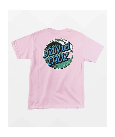 Santa Cruz Wave Dot Pink T-Shirt