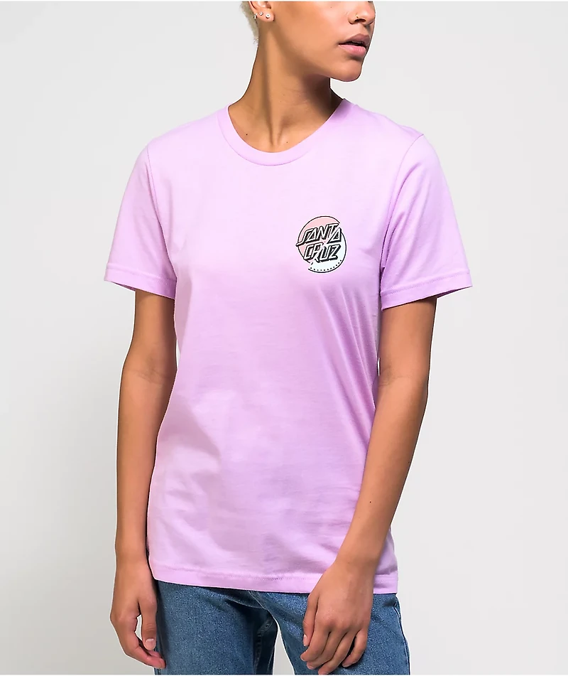 Santa Cruz Wave Dot Splice Lilac T-Shirt