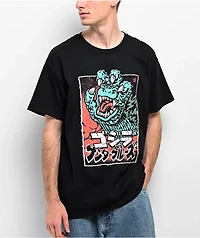 Santa Cruz x Godzilla Hand Black T-Shirt