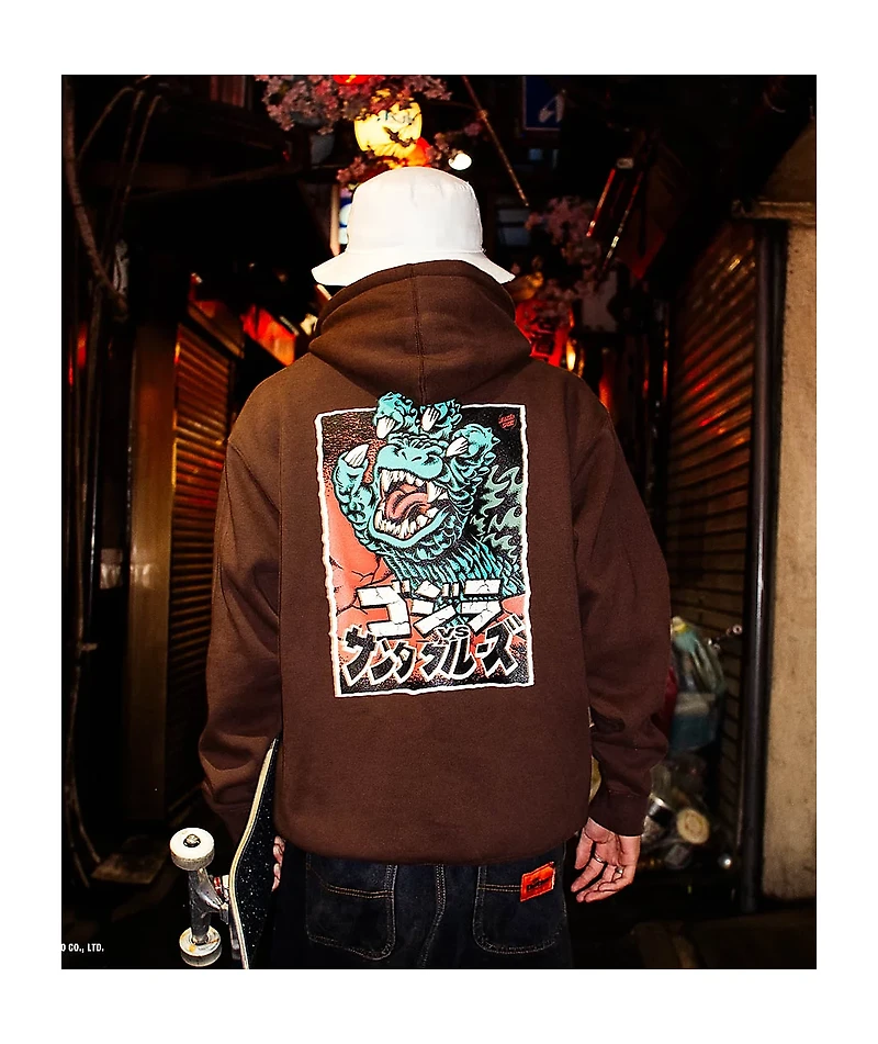 Santa Cruz x Godzilla Hand Brown Hoodie
