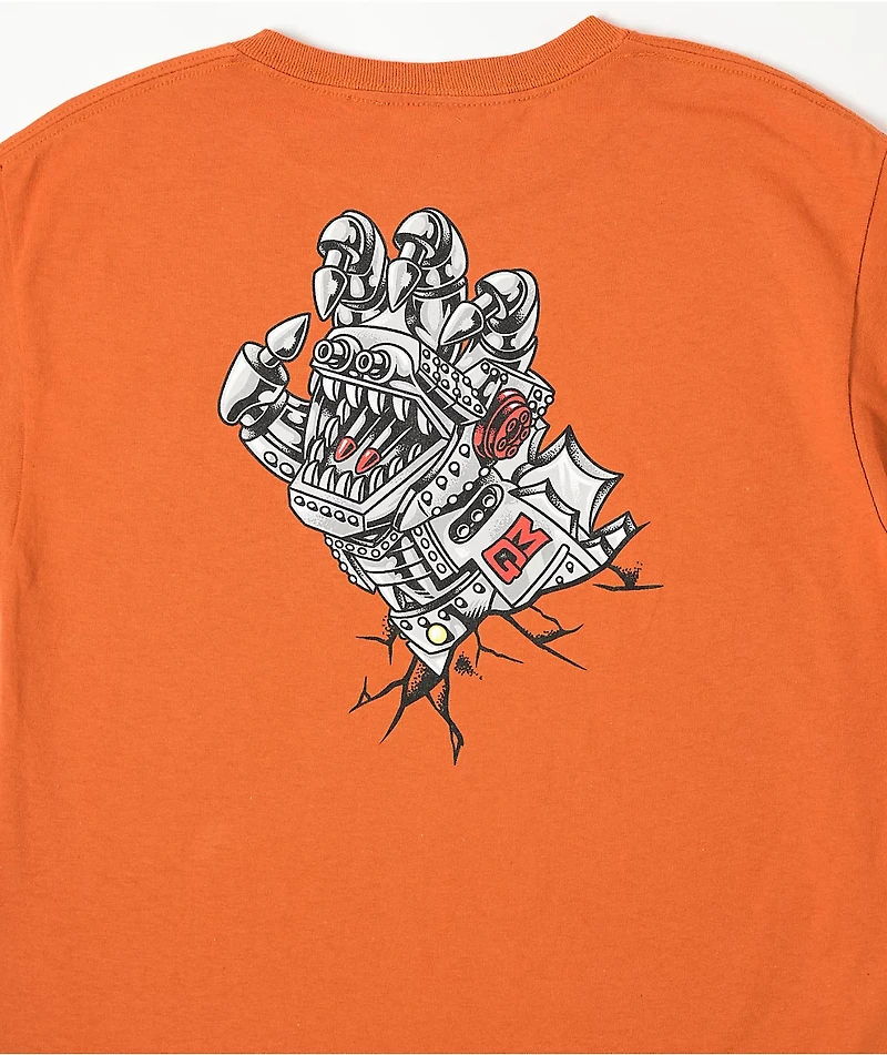 Santa Cruz x Godzilla Kids Mechanical Hand Orange T-Shirt