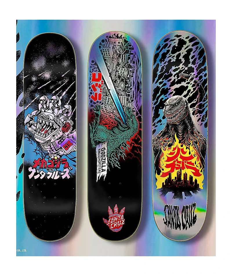Santa Cruz x Godzilla Knox Firepit 8.5" Skateboard Deck