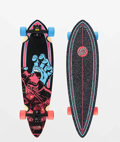 Santa Cruz x Stranger Things Screaming Hand 33" Pintail Longboard Complete