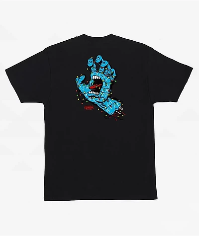 Santa Cruz x Stranger Things Screaming Lights Black T-Shirt
