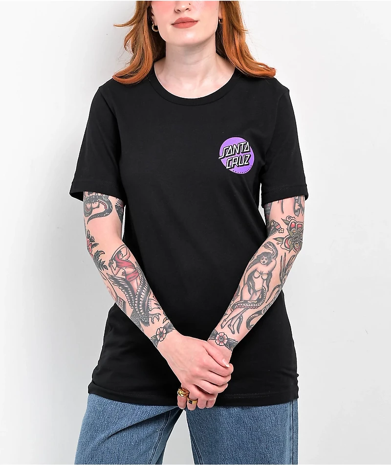 Santa Cruz x Thrasher Diamond Dot Black T-Shirt
