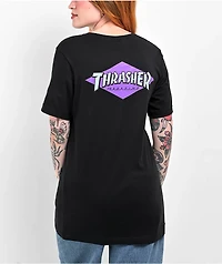 Santa Cruz x Thrasher Diamond Dot Black T-Shirt