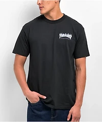 Santa Cruz x Thrasher Flame Dot Black T-Shirt