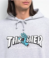 Santa Cruz x Thrasher Screaming Logo Grey Hoodie