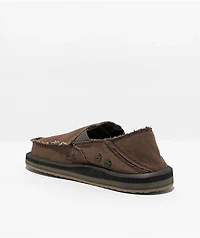 Sanuk Vagabond ST Hemp Brown Slip Ons