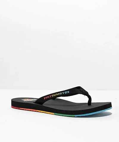 Sanuk x Matsumoto's Shave Ice Ashland ST Black Sandals